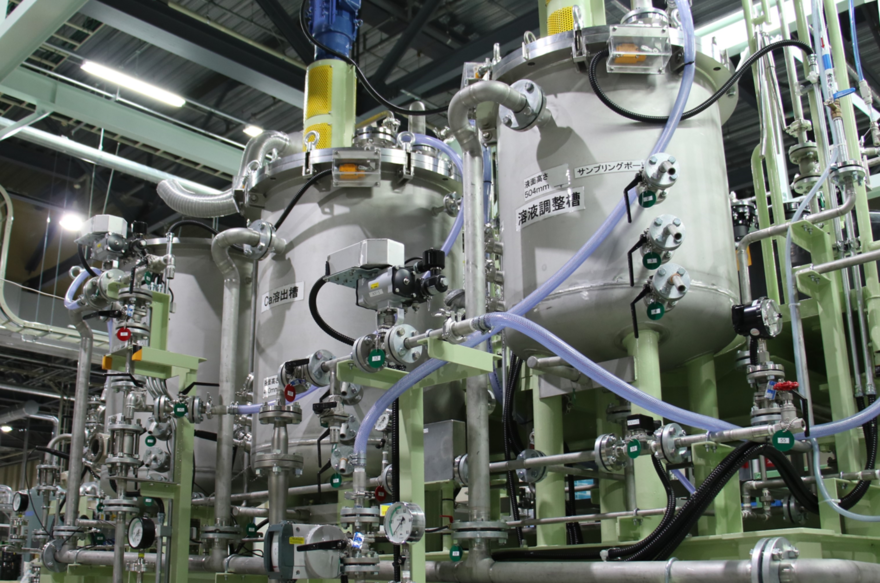 CO２固定化ベンチプラントの写真